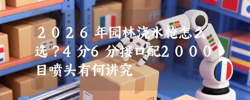2026年园林浇水枪怎么选？4分6分接口配2000目喷头有何讲究