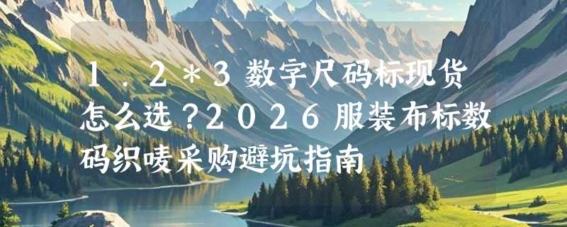 1.2*3数字尺码标现货怎么选？2026服装布标数码织唛采购避坑指南