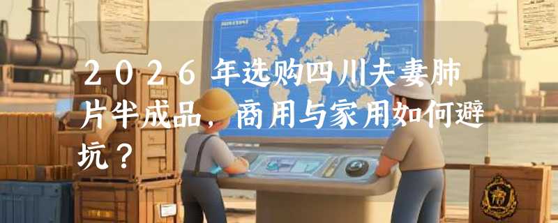 2026年选购四川夫妻肺片半成品，商用与家用如何避坑？