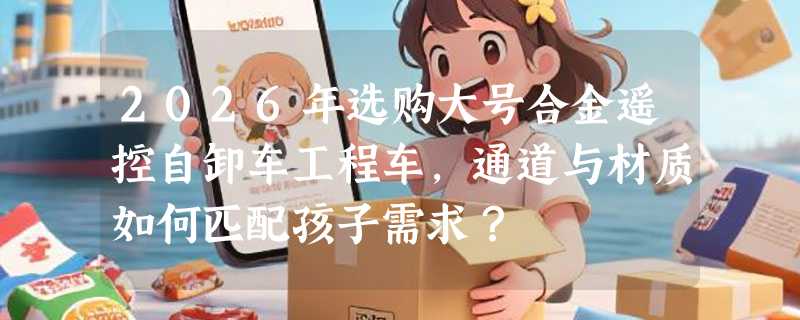 2026年选购大号合金遥控自卸车工程车，通道与材质如何匹配孩子需求？