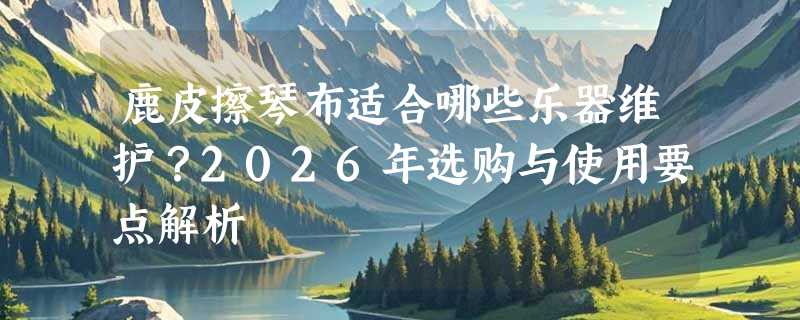 鹿皮擦琴布适合哪些乐器维护？2026年选购与使用要点解析