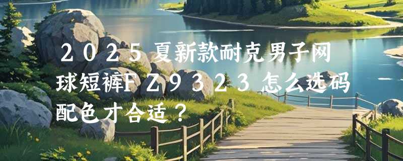 2025夏新款耐克男子网球短裤FZ9323怎么选码配色才合适？