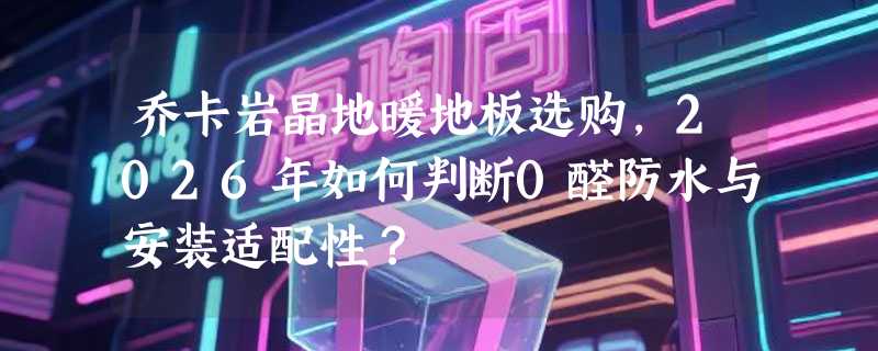 乔卡岩晶地暖地板选购，2026年如何判断0醛防水与安装适配性？