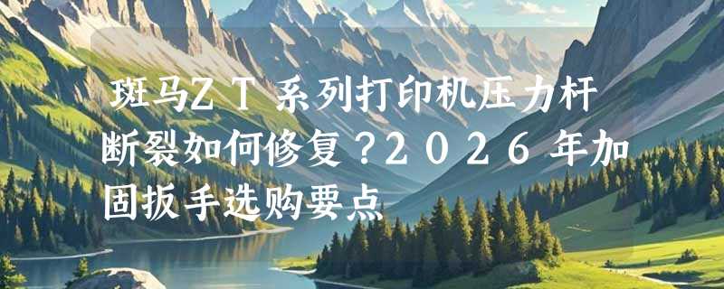 斑马ZT系列打印机压力杆断裂如何修复？2026年加固扳手选购要点