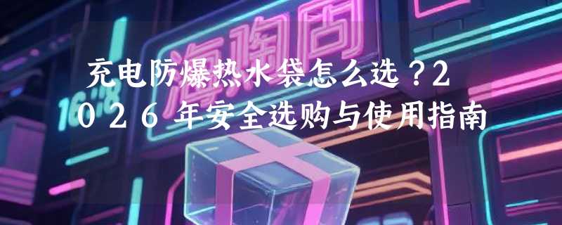 充电防爆热水袋怎么选？2026年安全选购与使用指南