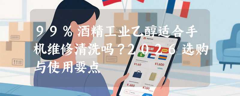 99%酒精工业乙醇适合手机维修清洗吗？2026选购与使用要点