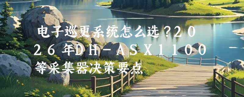 电子巡更系统怎么选？2026年DH-ASX1100等采集器决策要点
