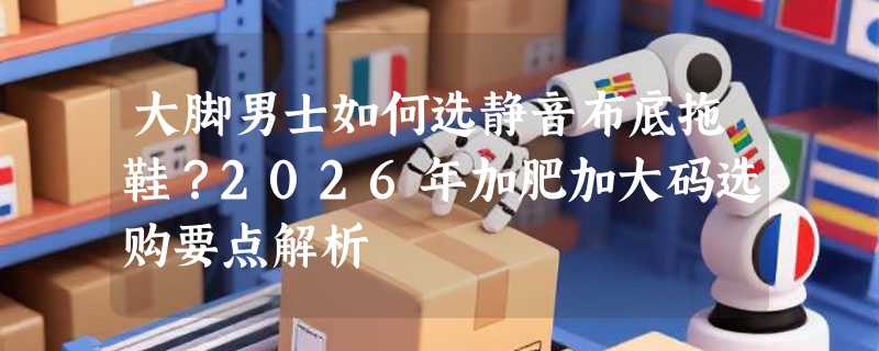大脚男士如何选静音布底拖鞋？2026年加肥加大码选购要点解析