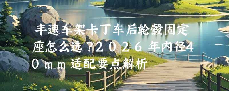 丰速车架卡丁车后轮毂固定座怎么选？2026年内径40mm适配要点解析