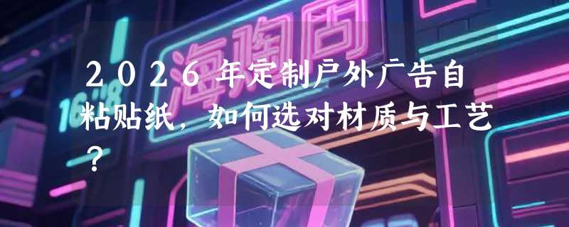 2026年定制户外广告自粘贴纸，如何选对材质与工艺？