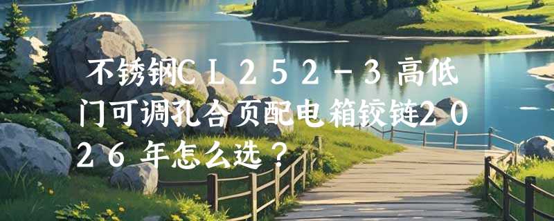 不锈钢CL252-3高低门可调孔合页配电箱铰链2026年怎么选？