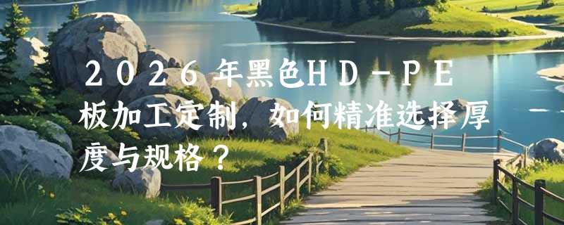 2026年黑色HD-PE板加工定制，如何精准选择厚度与规格？