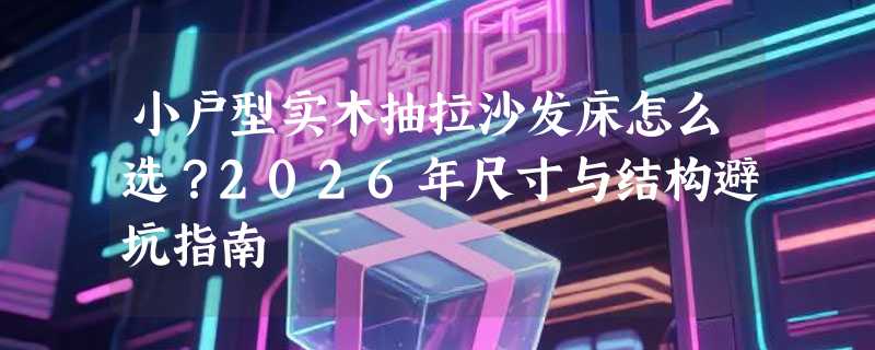 小户型实木抽拉沙发床怎么选？2026年尺寸与结构避坑指南