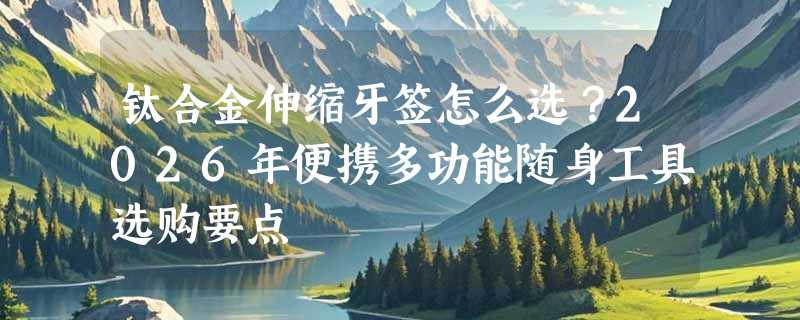 钛合金伸缩牙签怎么选？2026年便携多功能随身工具选购要点