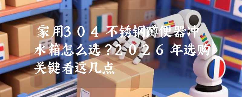家用304不锈钢蹲便器冲水箱怎么选？2026年选购关键看这几点