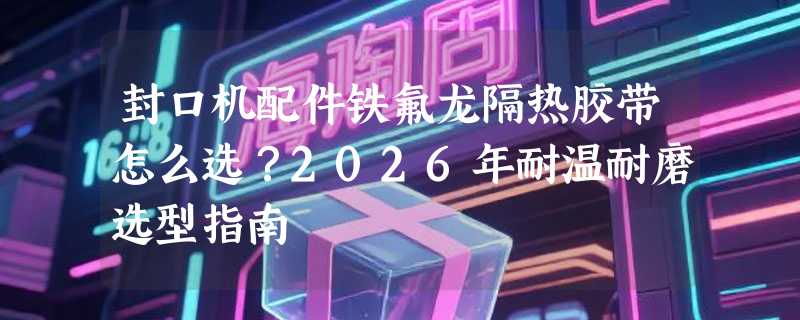 封口机配件铁氟龙隔热胶带怎么选？2026年耐温耐磨选型指南