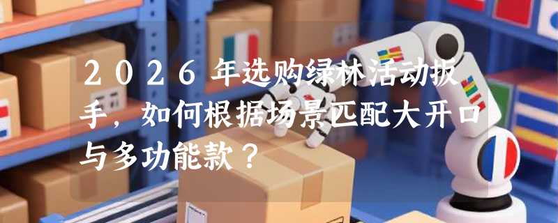 2026年选购绿林活动扳手，如何根据场景匹配大开口与多功能款？