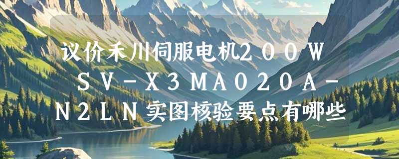 议价禾川伺服电机200W SV-X3MA020A-N2LN实图核验要点有哪些？