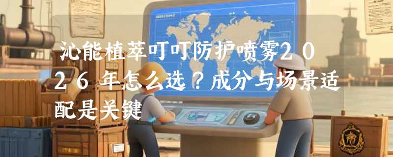 沁能植萃叮叮防护喷雾2026年怎么选？成分与场景适配是关键