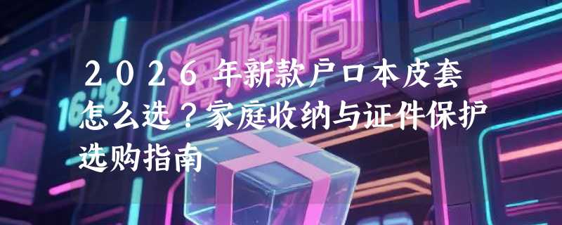2026年新款户口本皮套怎么选？家庭收纳与证件保护选购指南