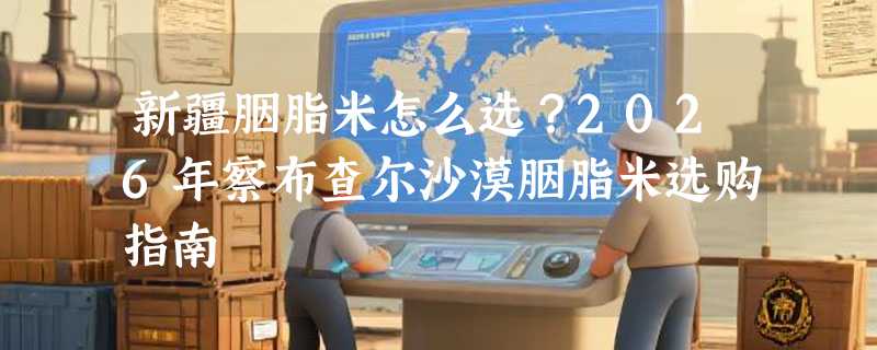 新疆胭脂米怎么选？2026年察布查尔沙漠胭脂米选购指南