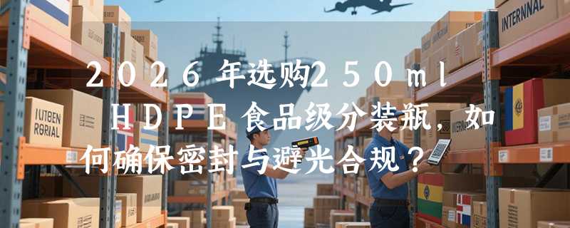 2026年选购250ml HDPE食品级分装瓶，如何确保密封与避光合规？