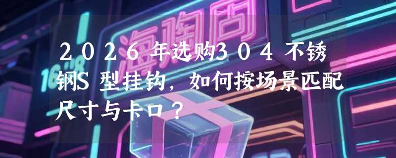 2026年选购304不锈钢S型挂钩，如何按场景匹配尺寸与卡口？