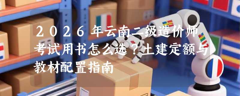 2026年云南二级造价师考试用书怎么选？土建定额与教材配置指南