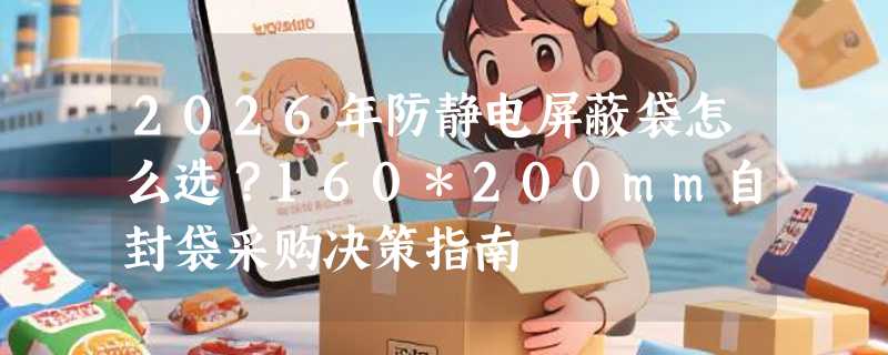 2026年防静电屏蔽袋怎么选？160*200mm自封袋采购决策指南