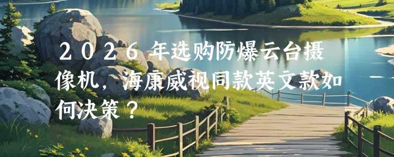 2026年选购防爆云台摄像机，海康威视同款英文款如何决策？