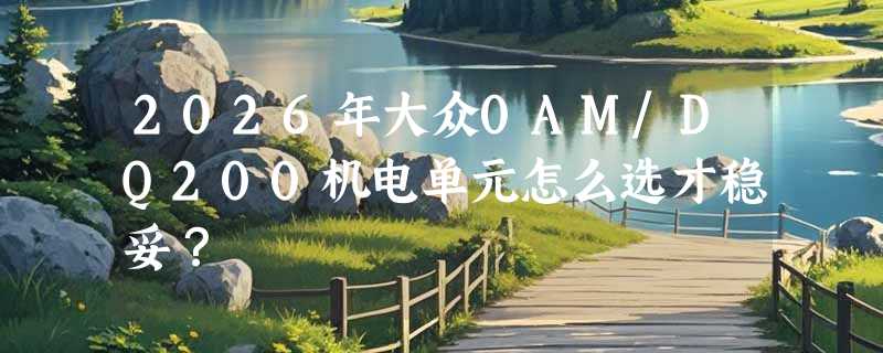 2026年大众0AM/DQ200机电单元怎么选才稳妥？
