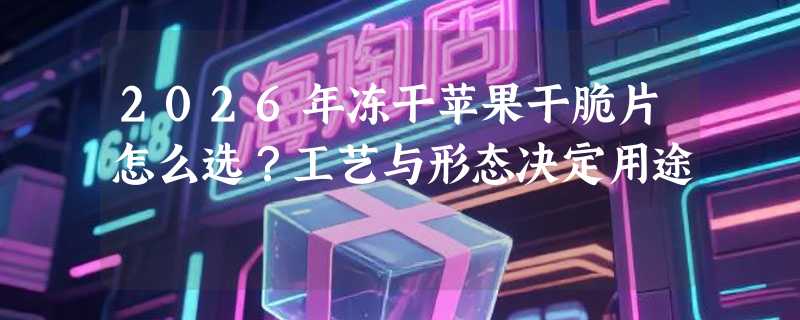 2026年冻干苹果干脆片怎么选？工艺与形态决定用途