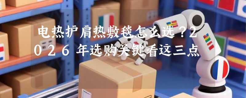 电热护肩热敷毯怎么选？2026年选购关键看这三点