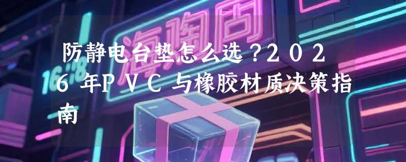 防静电台垫怎么选？2026年PVC与橡胶材质决策指南
