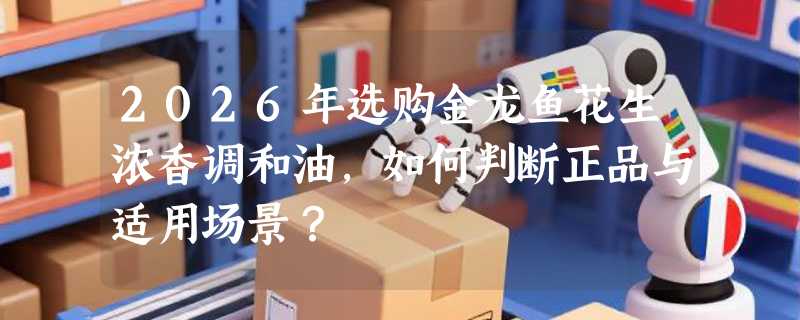 2026年选购金龙鱼花生浓香调和油，如何判断正品与适用场景？