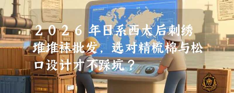 2026年日系西太后刺绣堆堆袜批发，选对精梳棉与松口设计才不踩坑？