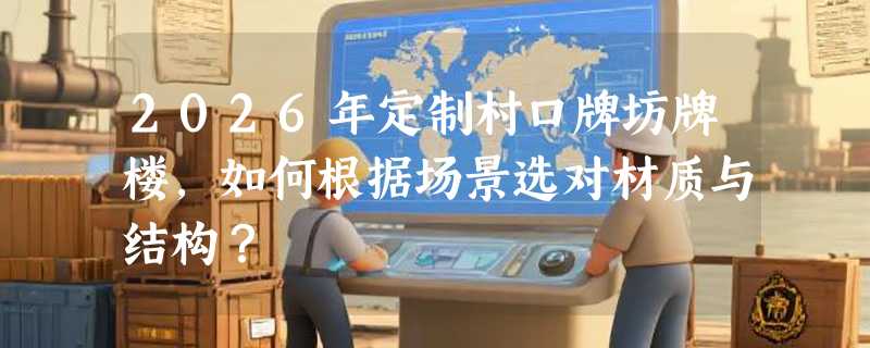 2026年定制村口牌坊牌楼，如何根据场景选对材质与结构？