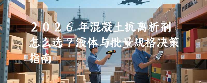 2026年混凝土抗离析剂怎么选？液体与批量规格决策指南