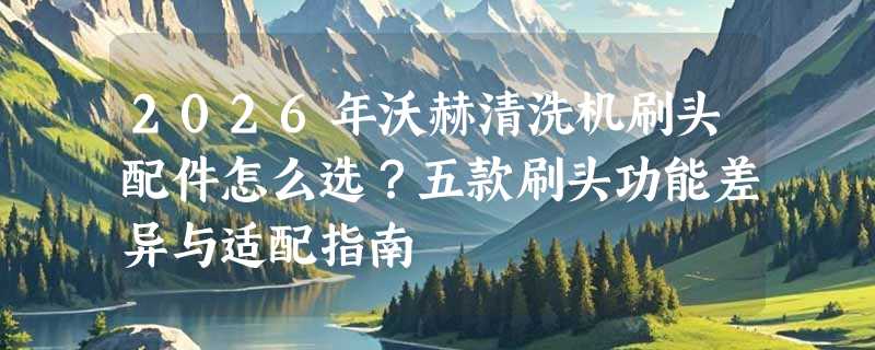 2026年沃赫清洗机刷头配件怎么选？五款刷头功能差异与适配指南