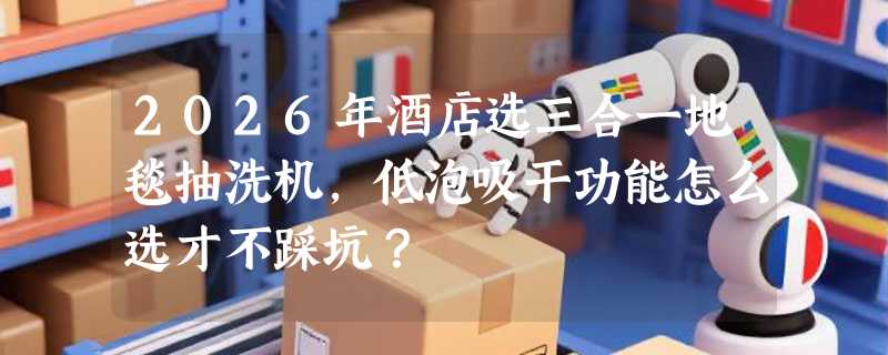 2026年酒店选三合一地毯抽洗机，低泡吸干功能怎么选才不踩坑？