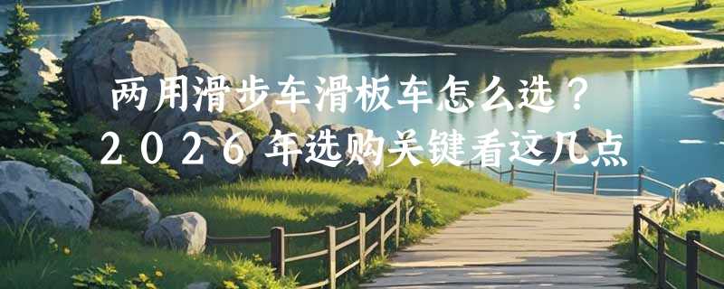 两用滑步车滑板车怎么选？2026年选购关键看这几点