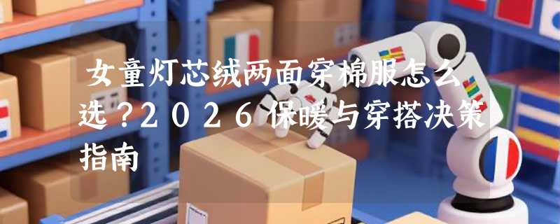 女童灯芯绒两面穿棉服怎么选？2026保暖与穿搭决策指南