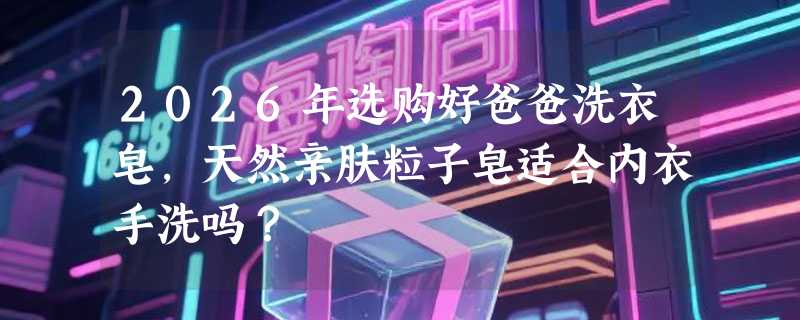 2026年选购好爸爸洗衣皂，天然亲肤粒子皂适合内衣手洗吗？