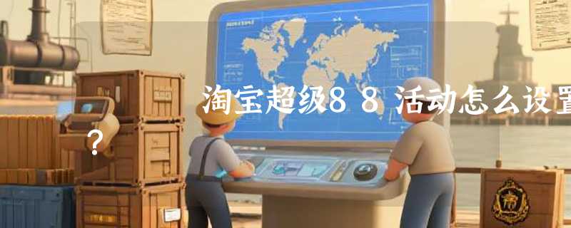 淘宝超级88活动怎么设置？