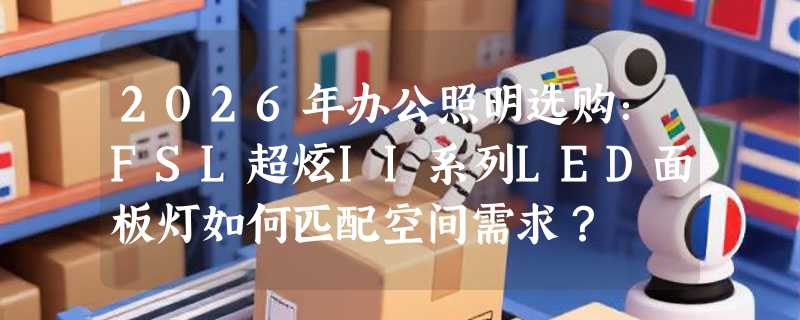 2026年办公照明选购：FSL超炫II系列LED面板灯如何匹配空间需求？