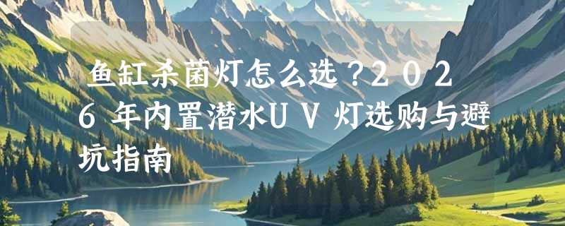 鱼缸杀菌灯怎么选？2026年内置潜水UV灯选购与避坑指南