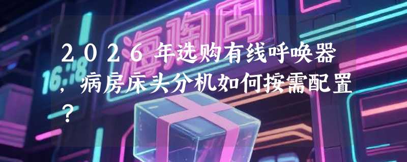 2026年选购有线呼唤器，病房床头分机如何按需配置？