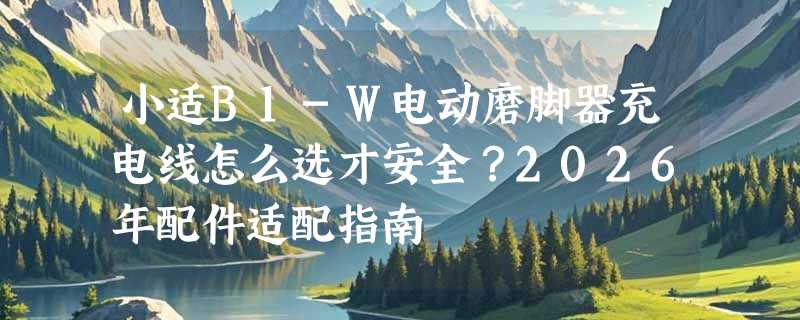 小适B1-W电动磨脚器充电线怎么选才安全？2026年配件适配指南