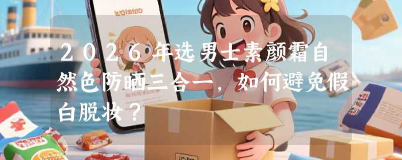 2026年选男士素颜霜自然色防晒三合一，如何避免假白脱妆？