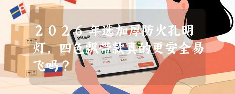 2026年选加厚防火孔明灯，四色飘带款真的更安全易飞吗？